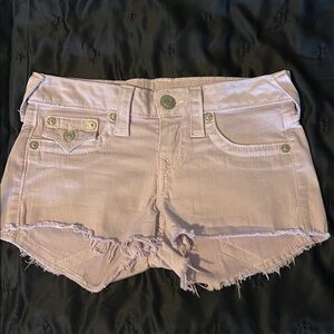True Religion Women's Soft Pink Jean Shorts
